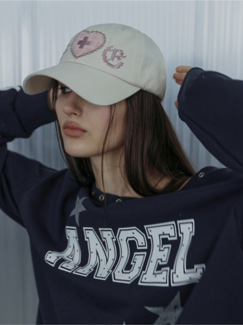 LEO APPLIQUE BALL CAP / BEIGE