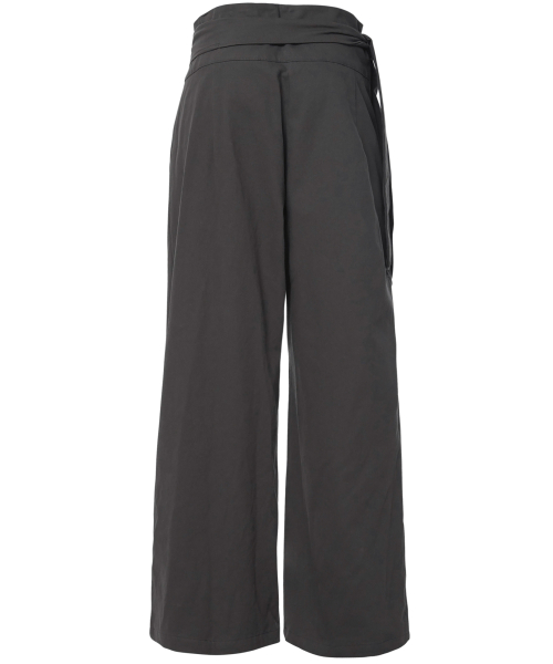 Layered Wrap Trousers (FL-255_Charcoal)