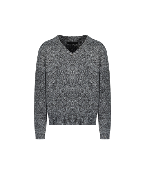Piercing V Neck Knit - Black