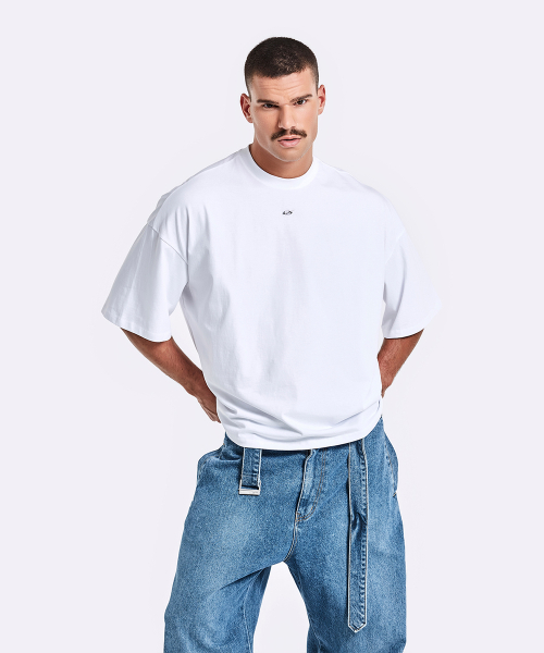 Belted Denim Pants - Blue