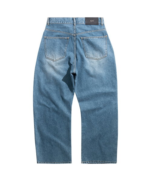 Belted Denim Pants - Blue