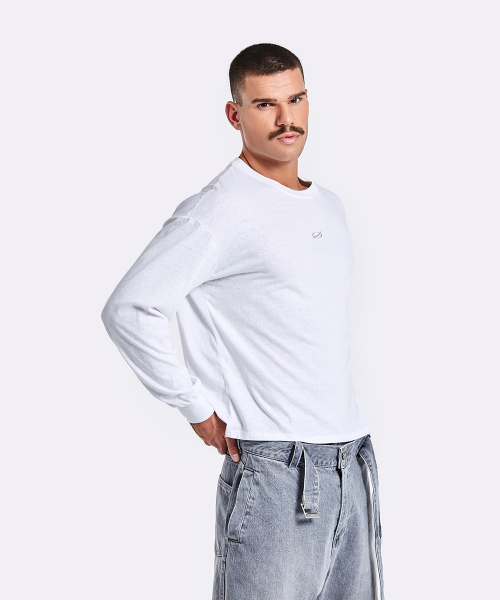 Slub Longsleeve - White