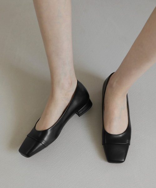 샌더스 스퀘어 플랫슈즈 (2cm)