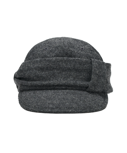 Wool Belted Cap [Charcoal]