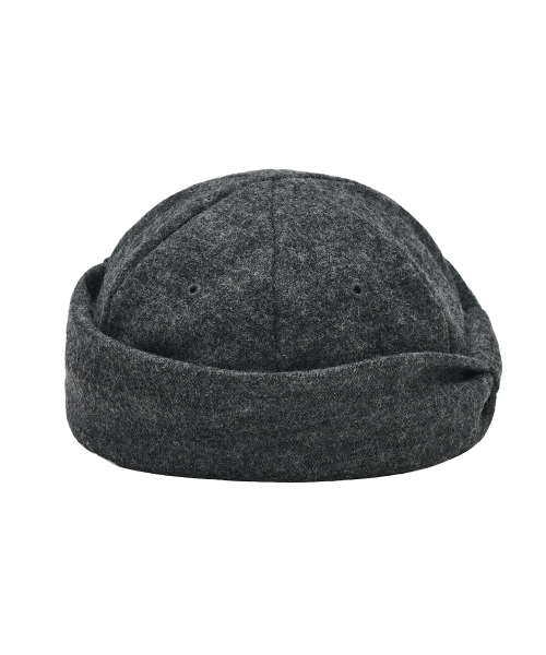 Wool Belted Cap [Charcoal]