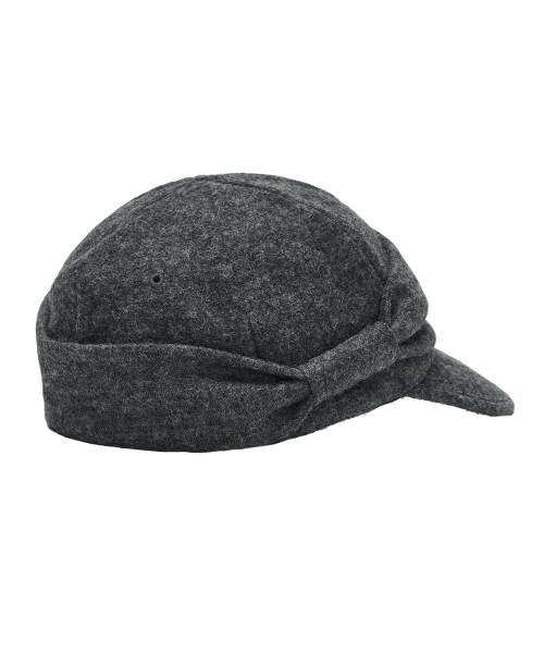 Wool Belted Cap [Charcoal]