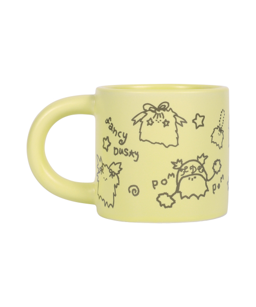 [FANCY X DUSTY] DUSTY DOODLE MUG CUP (LEMON YELLOW) F25NM1014