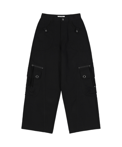 CROSS POCKET CARGO PANTS (BLACK) F25ZD976