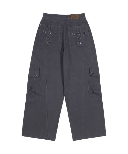 CROSS POCKET CARGO PANTS (CHARCOAL) F25ZD976