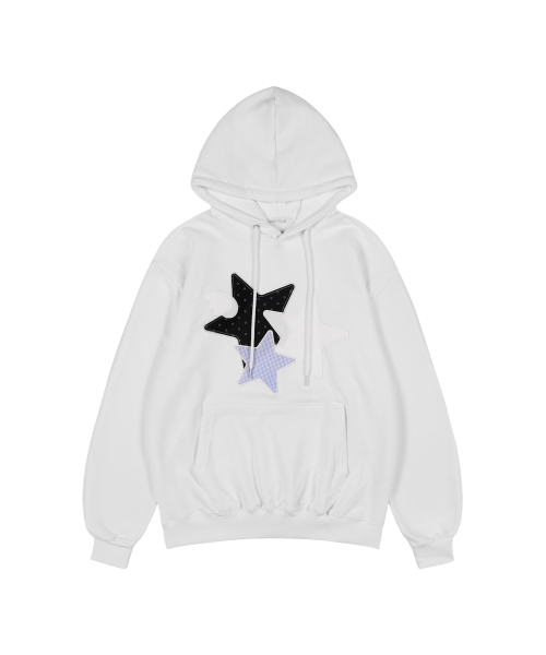 MIX STAR ANGEL PATCH HOODIE (WHITE) F25ZB011