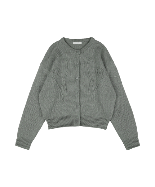 SWALE KNIT CARDIGAN (GRAY) F25ZA007