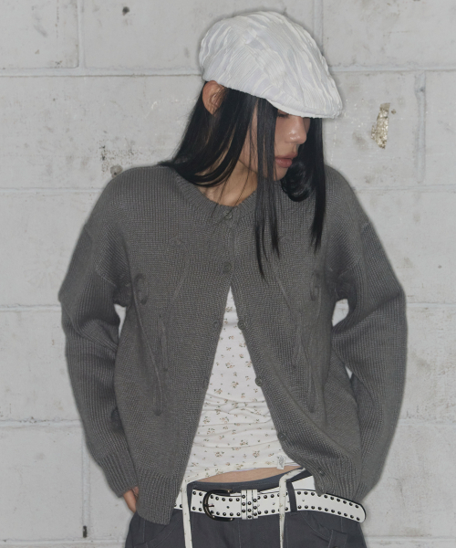 SWALE KNIT CARDIGAN (GRAY) F25ZA007