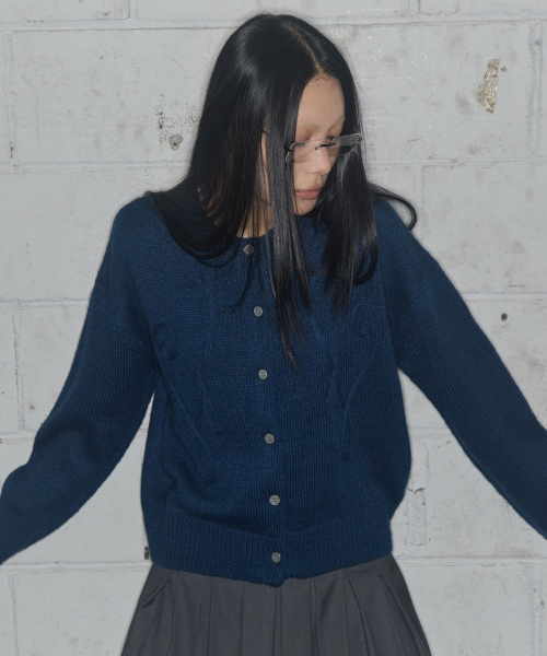 SWALE KNIT CARDIGAN (BLUE) F25ZA007