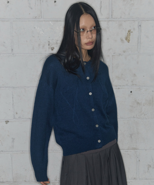 SWALE KNIT CARDIGAN (BLUE) F25ZA007