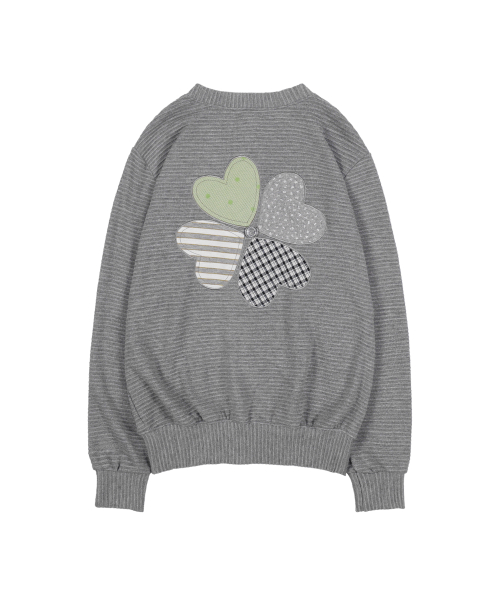 CLOVER PATCHWORK CARDIGAN (GRAY) F25ZA008