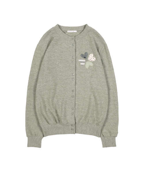 CLOVER PATCHWORK CARDIGAN (BEIGE) F25ZA008