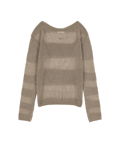 HAILEY STRIPE KNIT (BROWN) F25ZB020