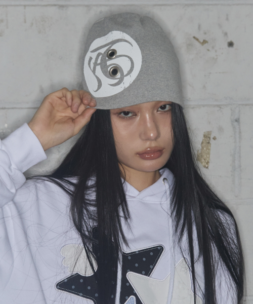 FY EYELET BEANIE (GRAY) F25ZE033
