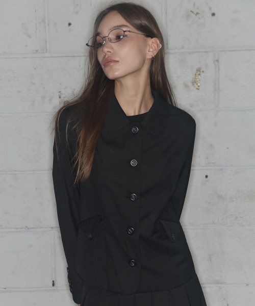 [SET] CLASSIC JACKET & PLEATS SKIRT F25004X970