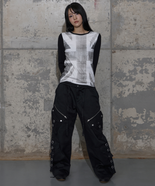 DETACHABLE CARGO STRAP PANTS (BLACK) F25ZD978