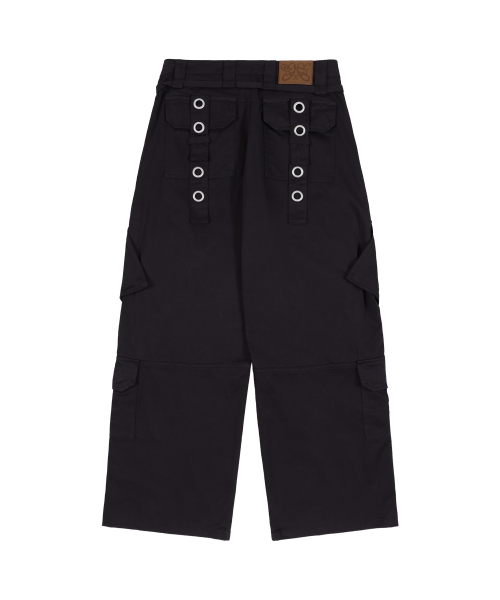 DETACHABLE CARGO STRAP PANTS (BLACK) F25ZD978