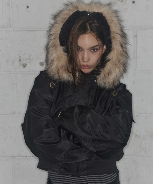 EYELET FUR MA-1 (BLACK) F25ZA003