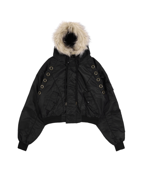 EYELET FUR MA-1 (BLACK) F25ZA003