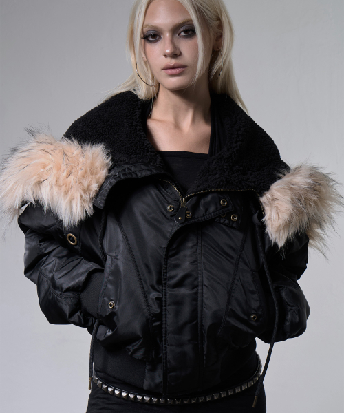 EYELET FUR MA-1 (BLACK) F25ZA003