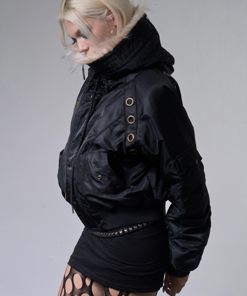 EYELET FUR MA-1 (BLACK) F25ZA003