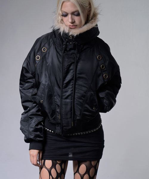 EYELET FUR MA-1 (BLACK) F25ZA003