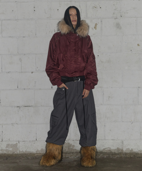 EYELET FUR MA-1 (BURGUNDY) F25ZA003