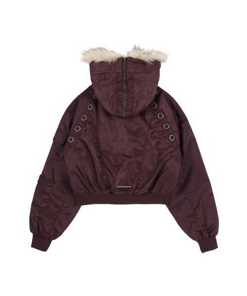 EYELET FUR MA-1 (BURGUNDY) F25ZA003