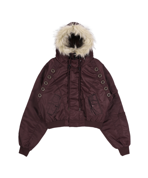 EYELET FUR MA-1 (BURGUNDY) F25ZA003