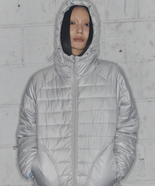 LIGHTWEIGHT SWING PUFFER (LIGHT GRAY) F25ZA001