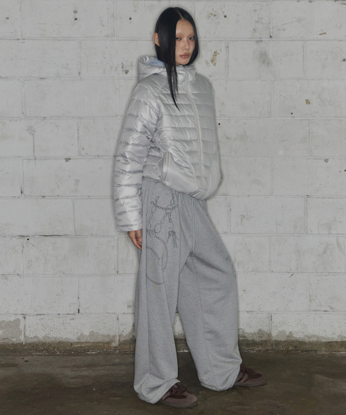 LIGHTWEIGHT SWING PUFFER (LIGHT GRAY) F25ZA001