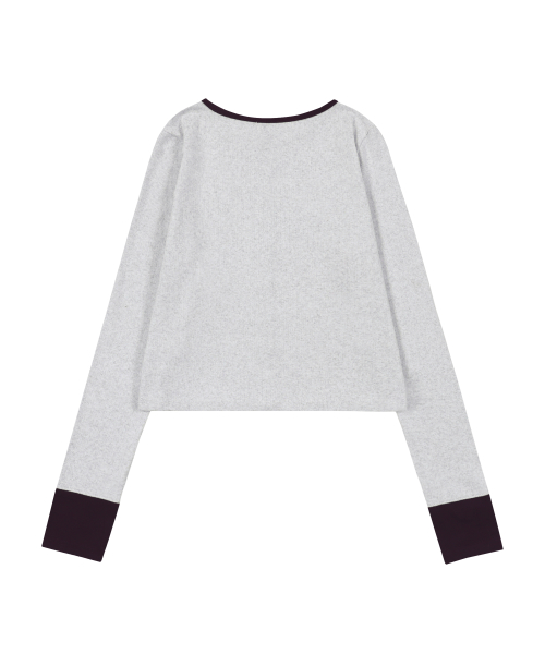 AIRY BUTTON CARDIGAN (MELANGE) F26QB041