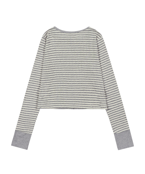 AIRY BUTTON CARDIGAN (GRAY) F26QB041