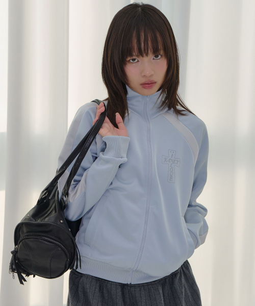 FROSS GLOSSY TRACK TOP (SKY BLUE) F26QB039