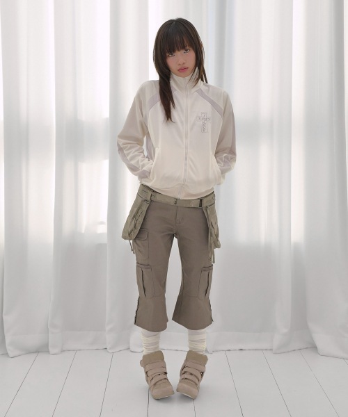 FROSS GLOSSY TRACK TOP (IVORY) F26QB039