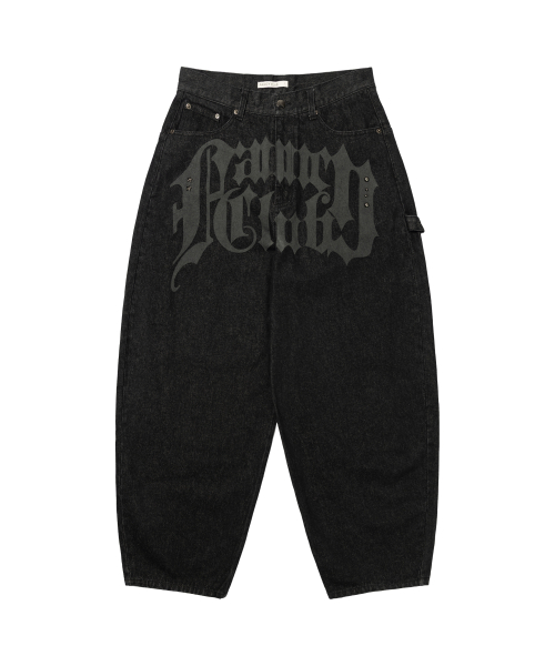TOOTH JAM WIDE DENIM PANTS (BLACK) F26QD150