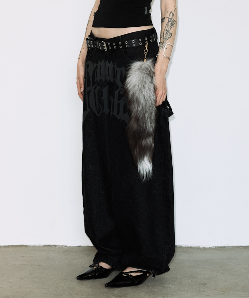 TOOTH JAM WIDE DENIM PANTS (BLACK) F26QD150