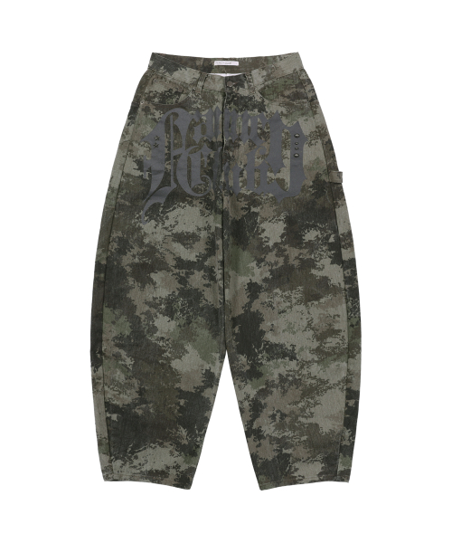 TOOTH JAM WIDE DENIM PANTS (CAMO) F26QD150