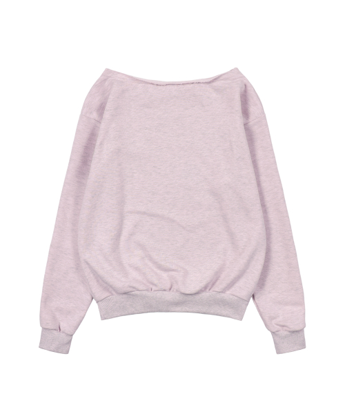 FROSS OFF-SHOULDER SWEATSHIRT (PINK MELANGE) F26QB040