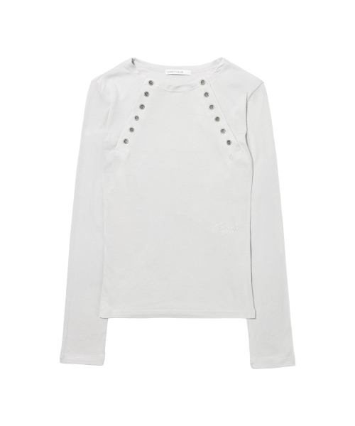 MOVE BUTTON LONG SLEEVE (GRAY) F26QB048