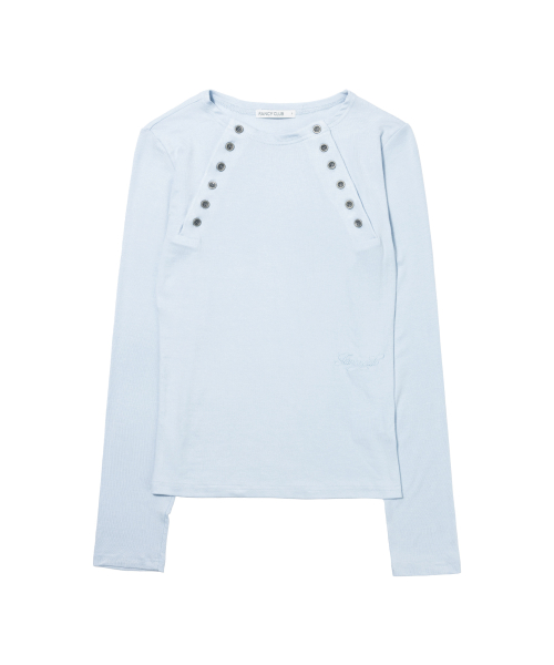 MOVE BUTTON LONG SLEEVE (SKY BLUE) F26QB048
