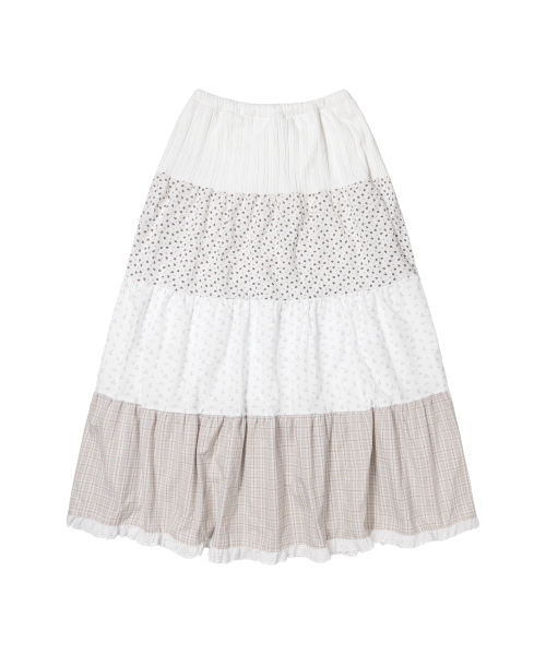 FLORAL LACE CANCAN LONG SKIRT (FLORAL) F26QD161