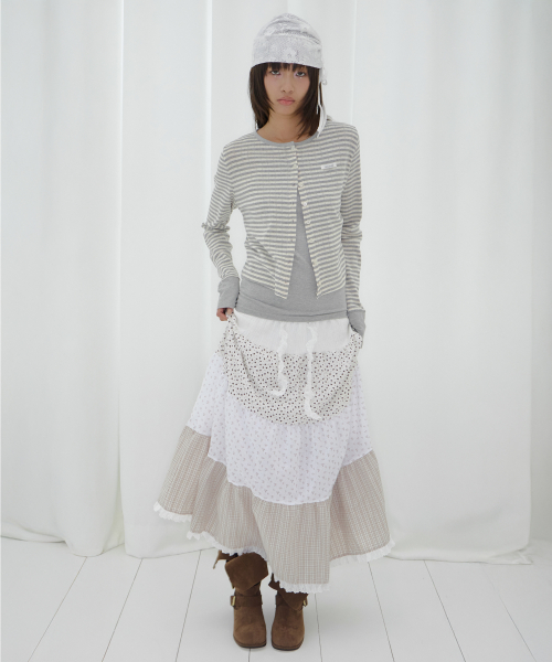 FLORAL LACE CANCAN LONG SKIRT (FLORAL) F26QD161