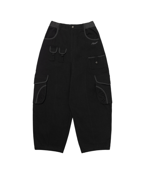 CARGO WORK BALLOON PANTS (BLACK) F26QD153