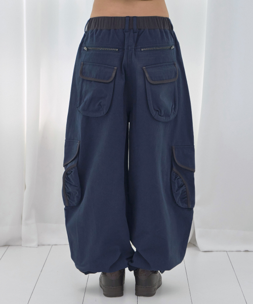 CARGO WORK BALLOON PANTS (NAVY) F26QD153