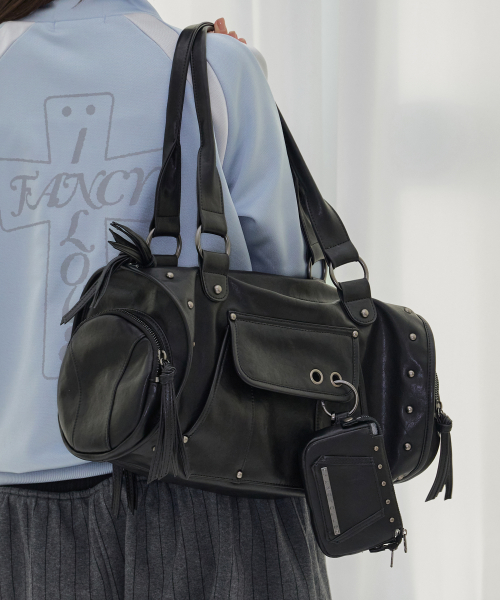 VEIL STUD BAG & WALLET (BLACK) F26QE981